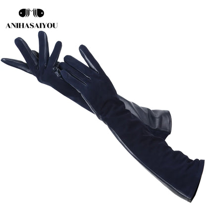 Sheepskin Color Women'S Gloves,Genuine Suede 50% Women'S Leather Gloves,Keep Warm Winter Women'S Long Gloves - 2014