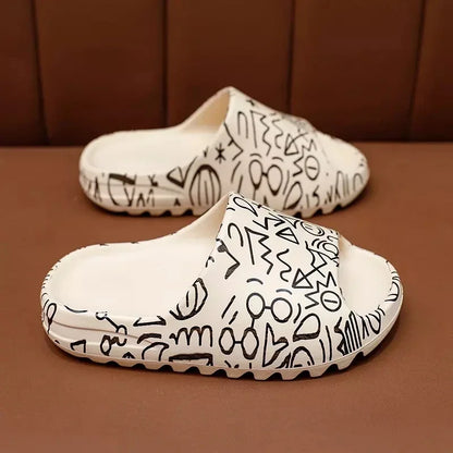 Slippers for Men Women Boy Girl Home Shoes Summer Flip Flops Soft House Slippers Beach Unisex Pillow Slides Child Adults Kids