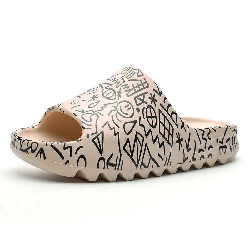 Slippers for Men Women Boy Girl Home Shoes Summer Flip Flops Soft House Slippers Beach Unisex Pillow Slides Child Adults Kids