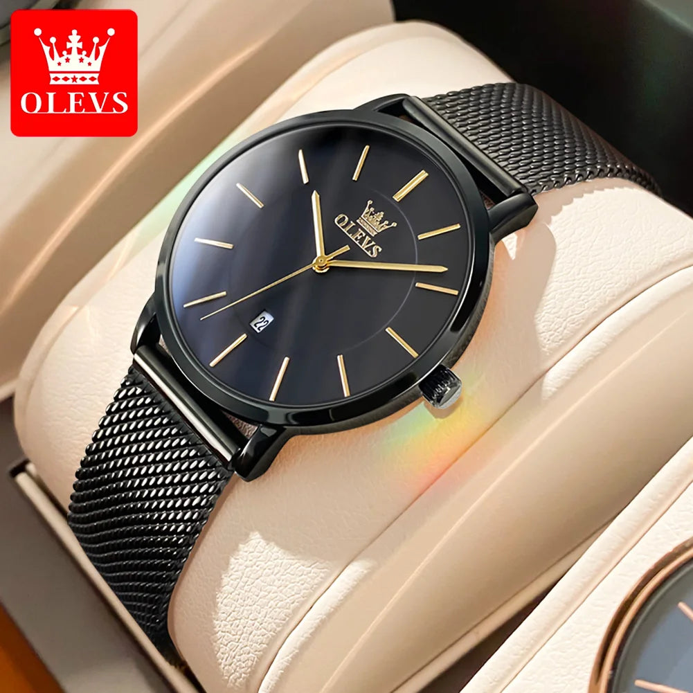 5869 Ultra Thin Women'S Quartz Watch High Quality Rose Gold Stainless Steel Waterproof Watch Top Luxury Brand Women Watch