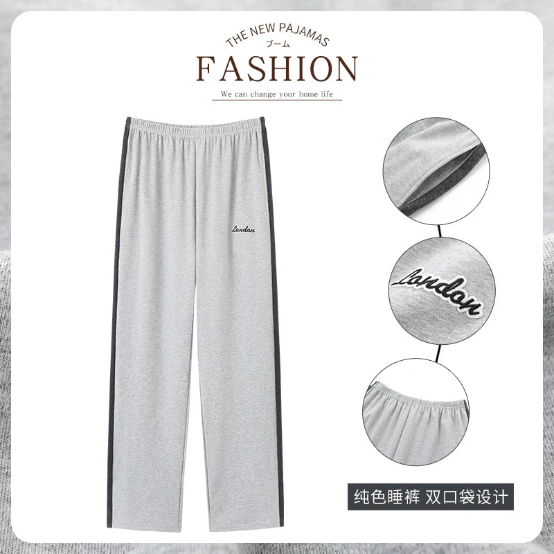 New Style Hot Sale Cotton Plaid Pajama Pants for Adluts Home Furnishing Cotton Trousers Cotton Pajama Men Sleep Bottom Home Wear