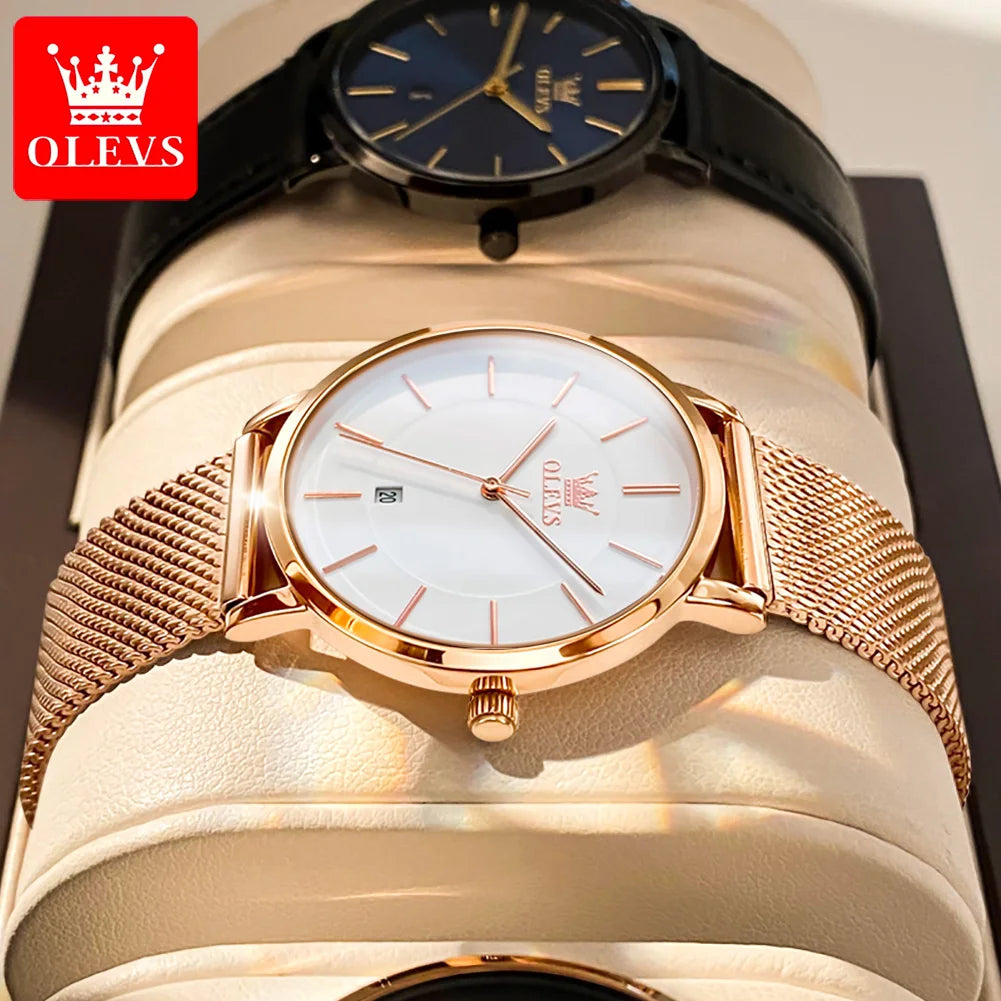 5869 Ultra Thin Women'S Quartz Watch High Quality Rose Gold Stainless Steel Waterproof Watch Top Luxury Brand Women Watch